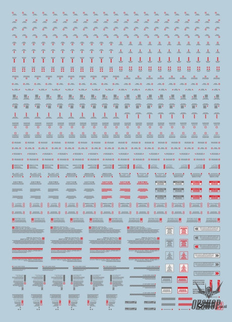 Evo 1/100 General Uv Fluorescent Rb01 Evolution Studio Decals Rb01-10 Red/dark Gray