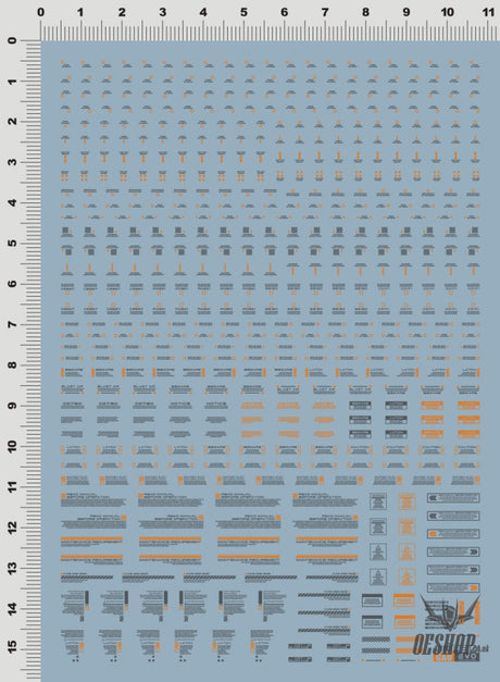 Evo Rb01 Rb02 Nc05 1/100 General Uv Fluorescent Evolution Studio Decals Rb01-2 Orange-Darkgray