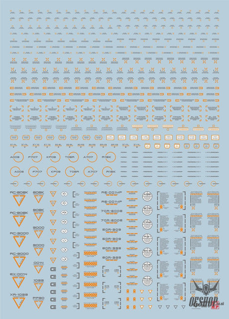 Evo Rb01 Rb02 Nc05 1/100 General Uv Fluorescent Evolution Studio Decals Rb02-2 Orange-Darkgray