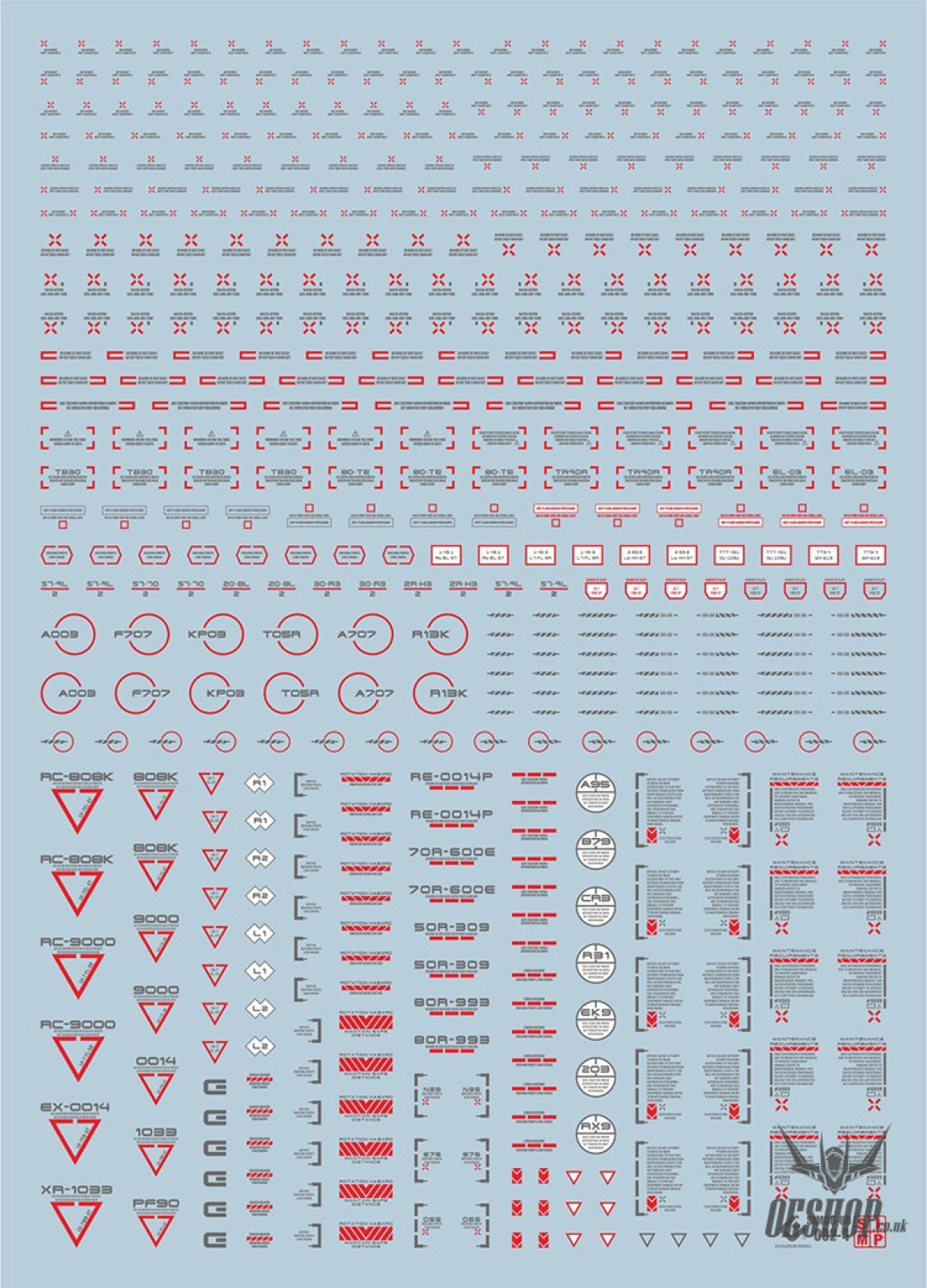 Evo Rb01 Rb02 Nc05 1/100 General Uv Fluorescent Evolution Studio Decals
