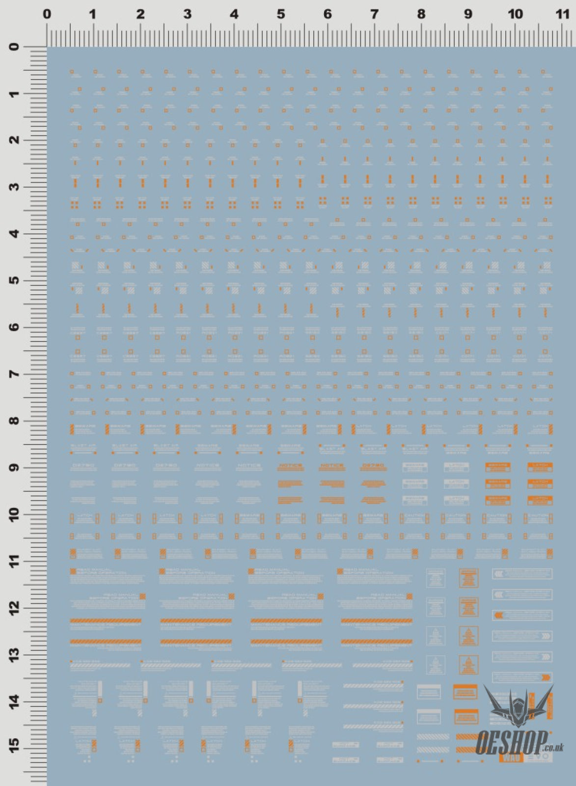 Evo Rb01 Rb02 Nc05 1/100 General Uv Fluorescent Evolution Studio Decals Rb01-4 Orange-White