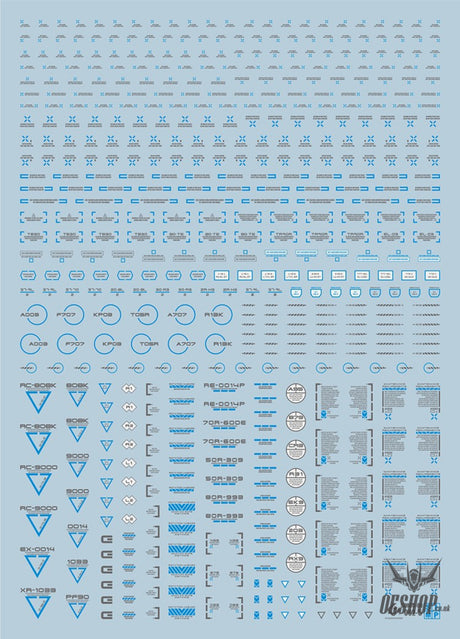 Evo Rb01 Rb02 Nc05 1/100 General Uv Fluorescent Evolution Studio Decals Rb02-5 Blue-Darkgray
