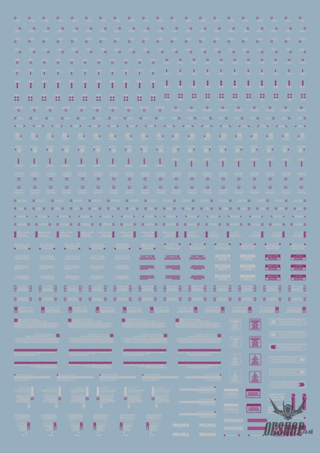 Evo 1/100 General Uv Fluorescent Rb01 Evolution Studio Decals Rb01-5 Purple/white