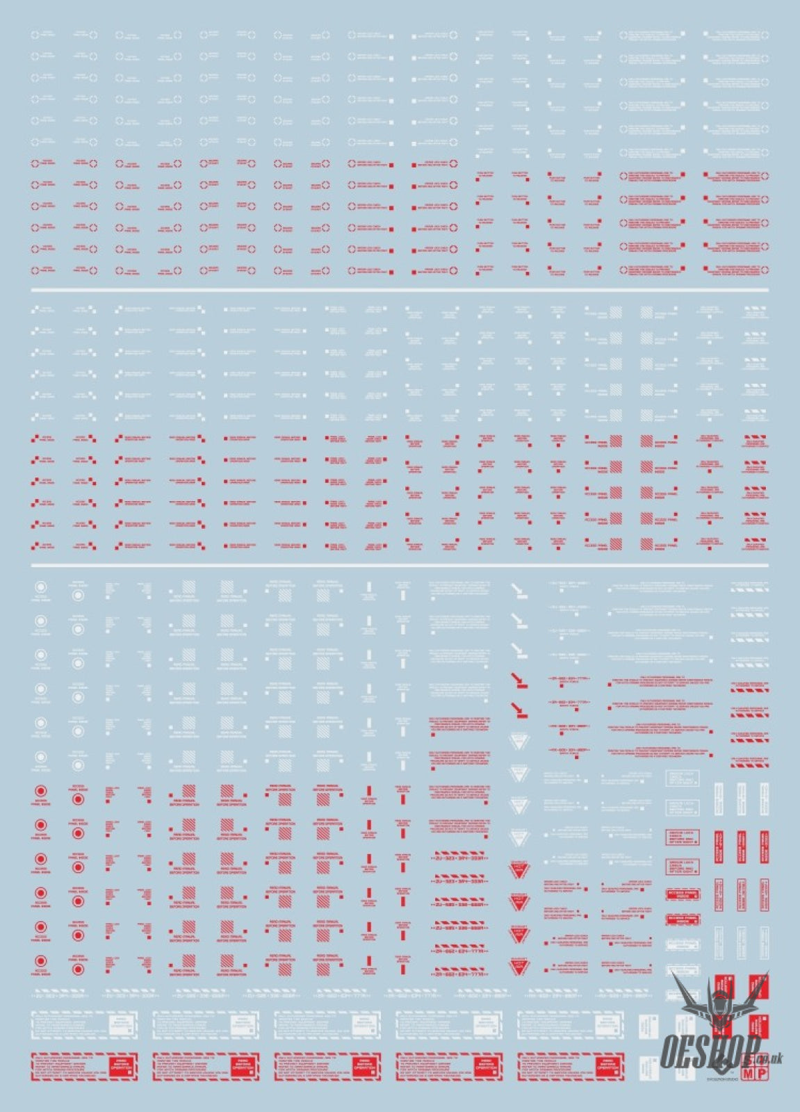 Evo Rb01 Rb02 Nc05 1/100 General Uv Fluorescent Evolution Studio Decals Nc05-5 Red&white