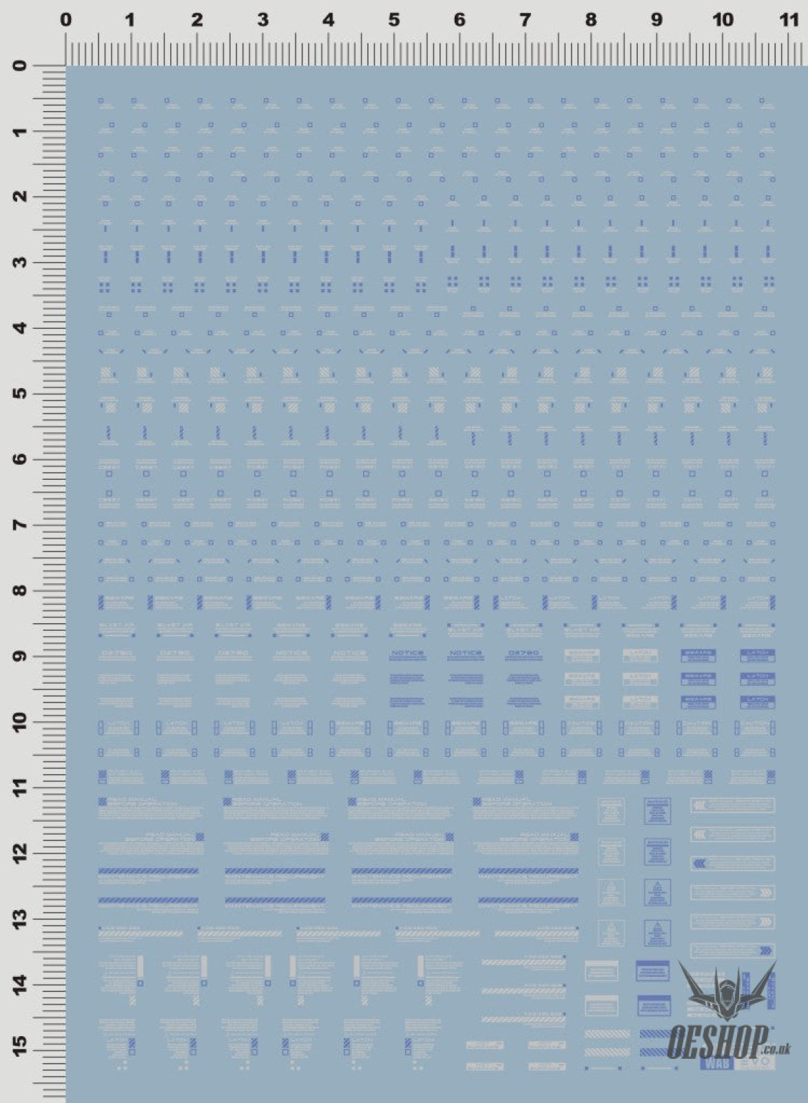 EVO 1/100 Blue/White General UV fluorescent RB01-1 Evolution Studio Decals Evolution Studio 3.99 OEShop