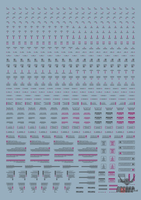 Evo 1/100 General Uv Fluorescent Rb01 Evolution Studio Decals Rb01-6 Purple/dark Gray