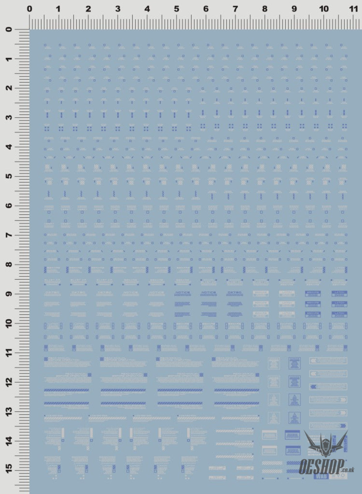 Evo Rb01 Rb02 Nc05 1/100 General Uv Fluorescent Evolution Studio Decals Rb01-1 Blue-White