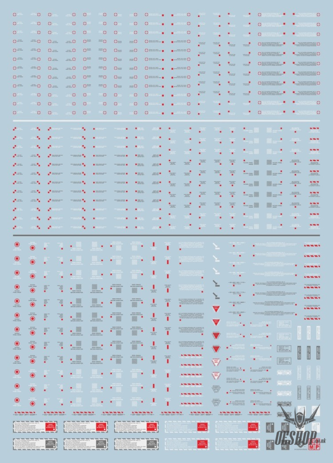 Evo Rb01 Rb02 Nc05 1/100 General Uv Fluorescent Evolution Studio Decals Nc05-1 Red-White/darkgray
