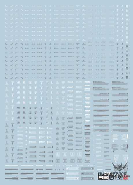 Evo Rb01 Rb02 Nc06 1/144 General Uv Fluorescent Evolution Studio Decals Rb01-3S White&gray