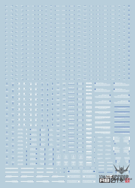 Evo Rb01 Rb02 Nc06 1/144 General Uv Fluorescent Evolution Studio Decals Rb01-4S White&blue