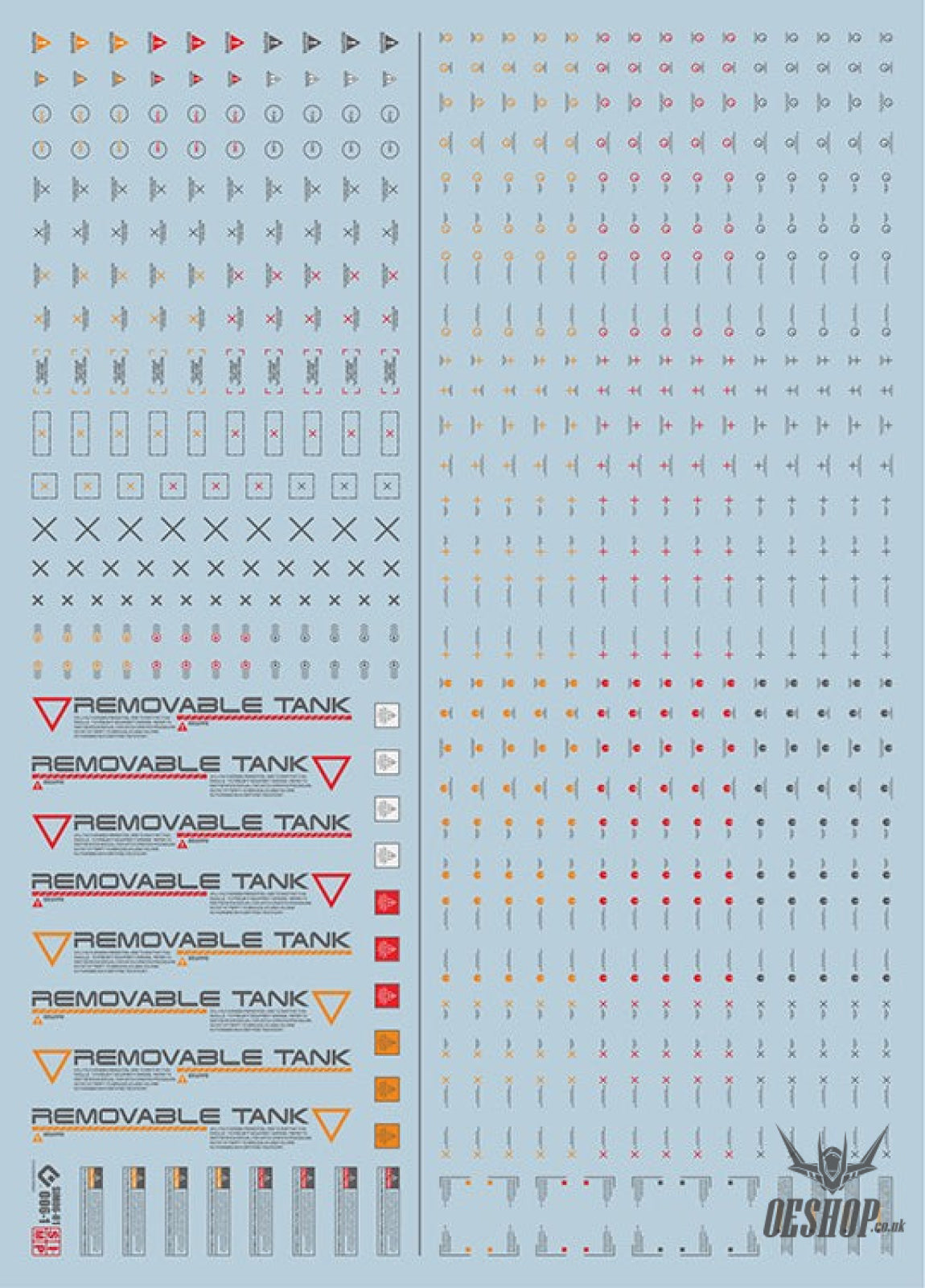 Evo Rb01 Rb02 Nc06 1/144 General Uv Fluorescent Evolution Studio Decals Nc06-Gs Orange+Red(Darkgray)