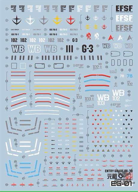 Evo E-Eg01 Eg Rx-78-2 Gundam Uv Evolution Studio Decals