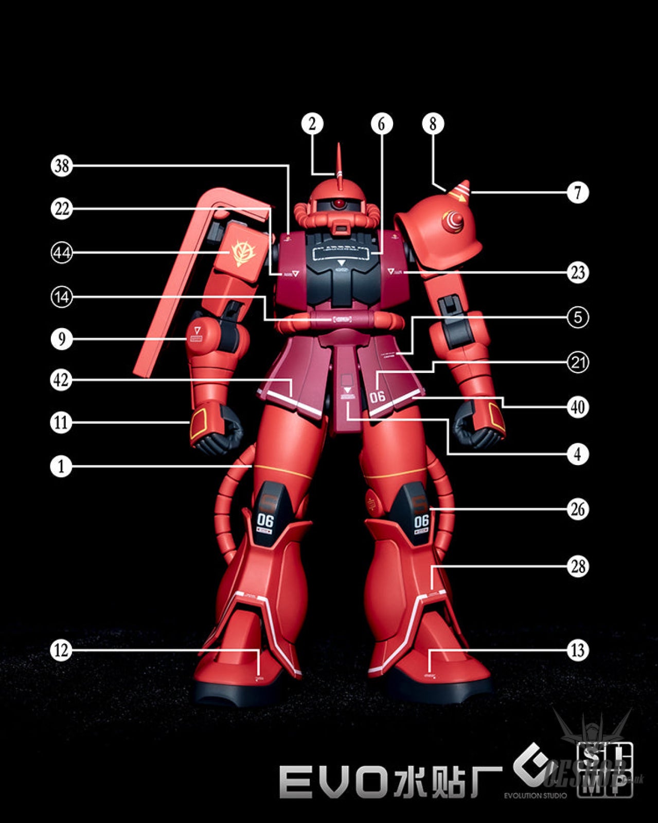 Evo - E-Hg234 (Uv) Hg Infinite Justice Gundam Evolution Studio Decals