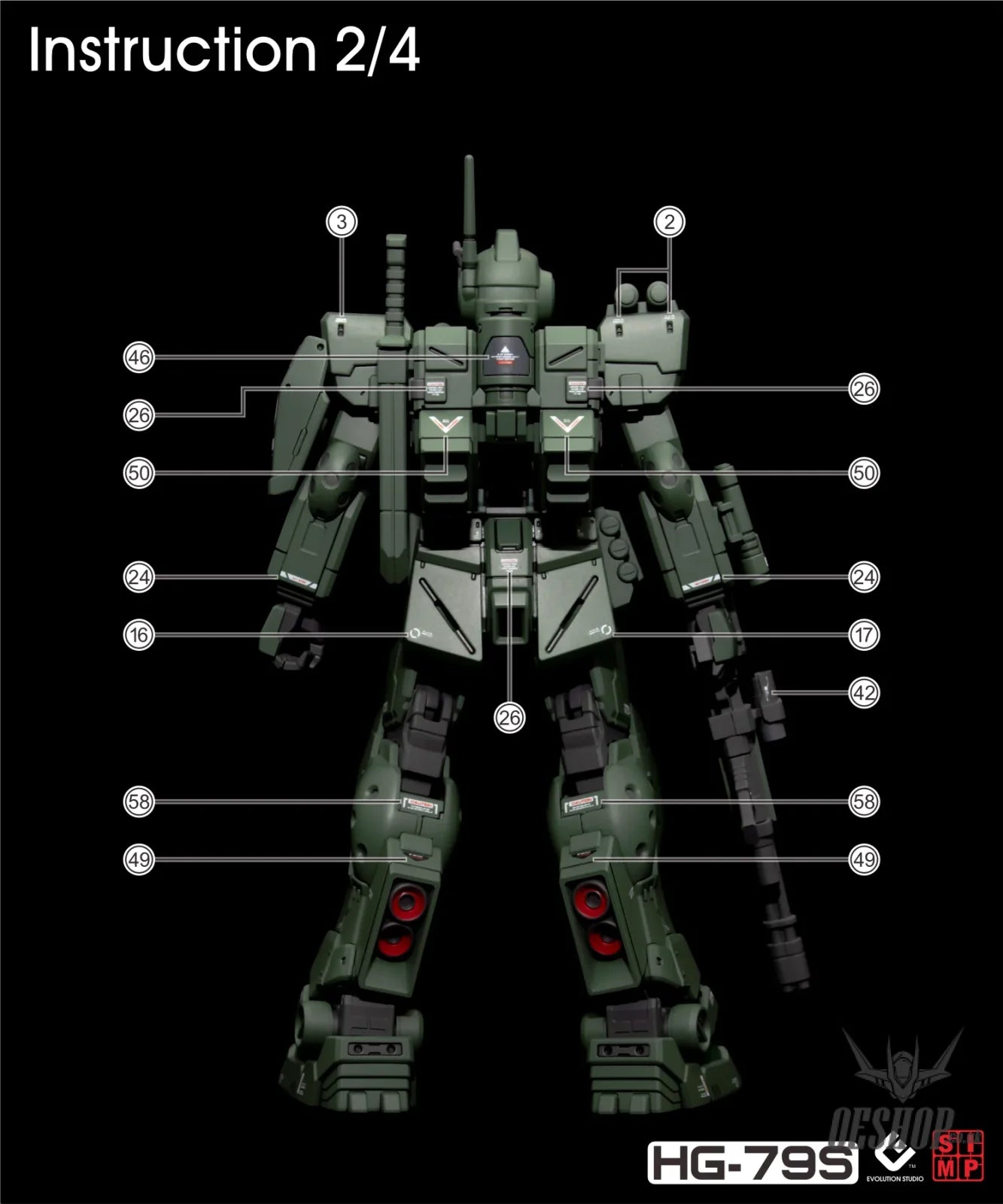 EVO - E-HG79S (UV) HG RGM-79S GM-Spartan Evolution Studio Decals Decals