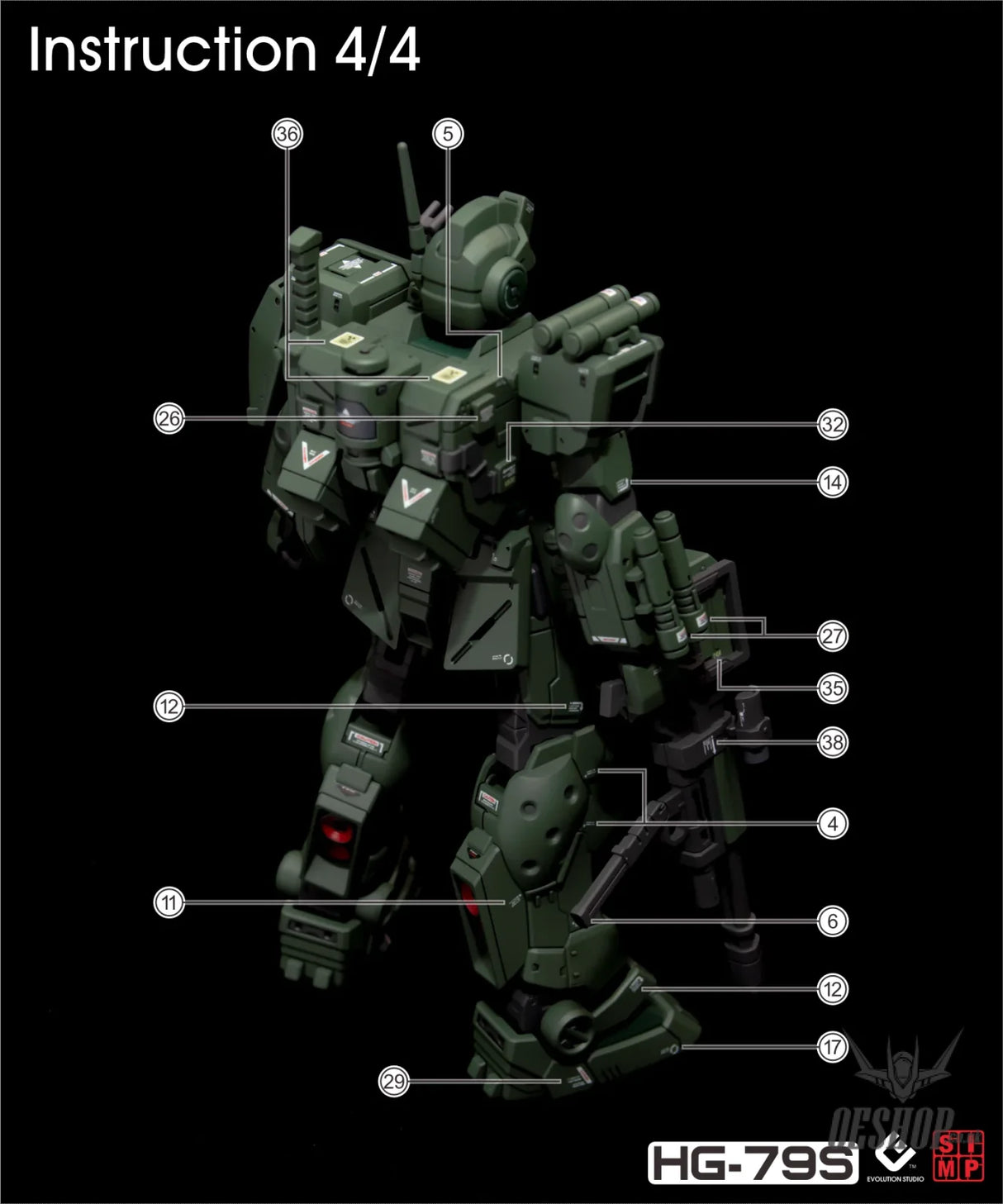 EVO - E-HG79S (UV) HG RGM-79S GM-Spartan Evolution Studio Decals Decals