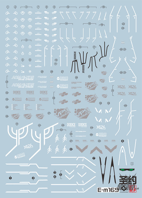 Evo - E-M169 (Uv) Mg Zgmfx12A Testament Gundam Evolution Studio Decals