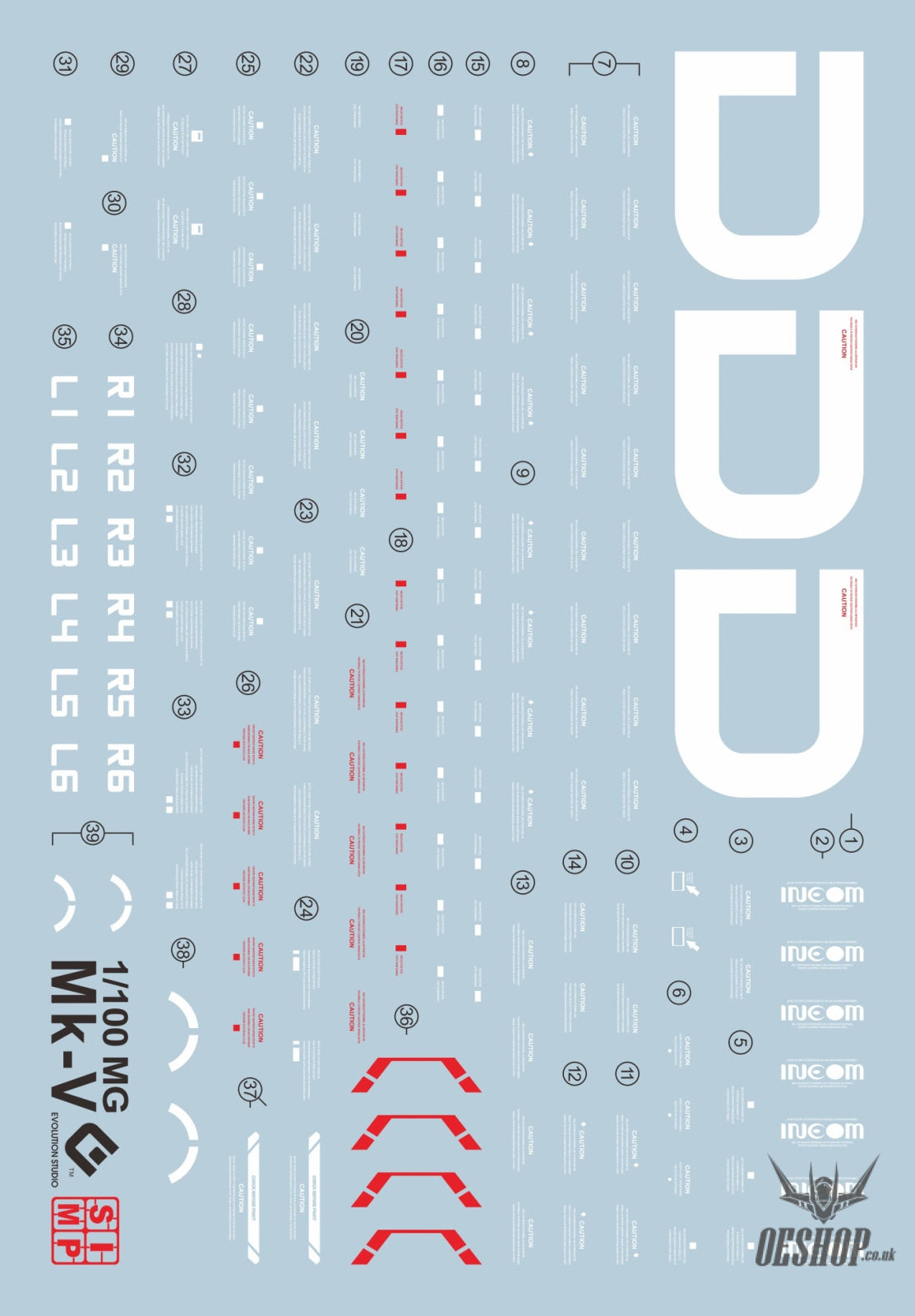 Evo - E-M178 (Uv) Mg Mk-V Evolution Studio Decals