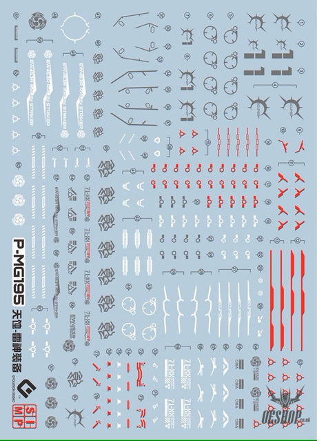 EVO - E-m195 (UV) MG Eclipse Gundam + Raijin Striker Evolution Studio Decals Decals