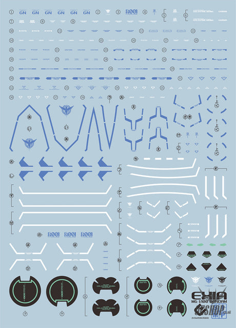 Evo - E-Mg122 (Uv) Mg Gundam Exia Evolution Studio Decals
