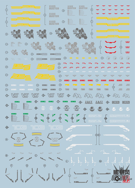 Evo - E-Mg159 (Uv) Mg Buster Gundam Gat-X103 Evolution Studio Decals