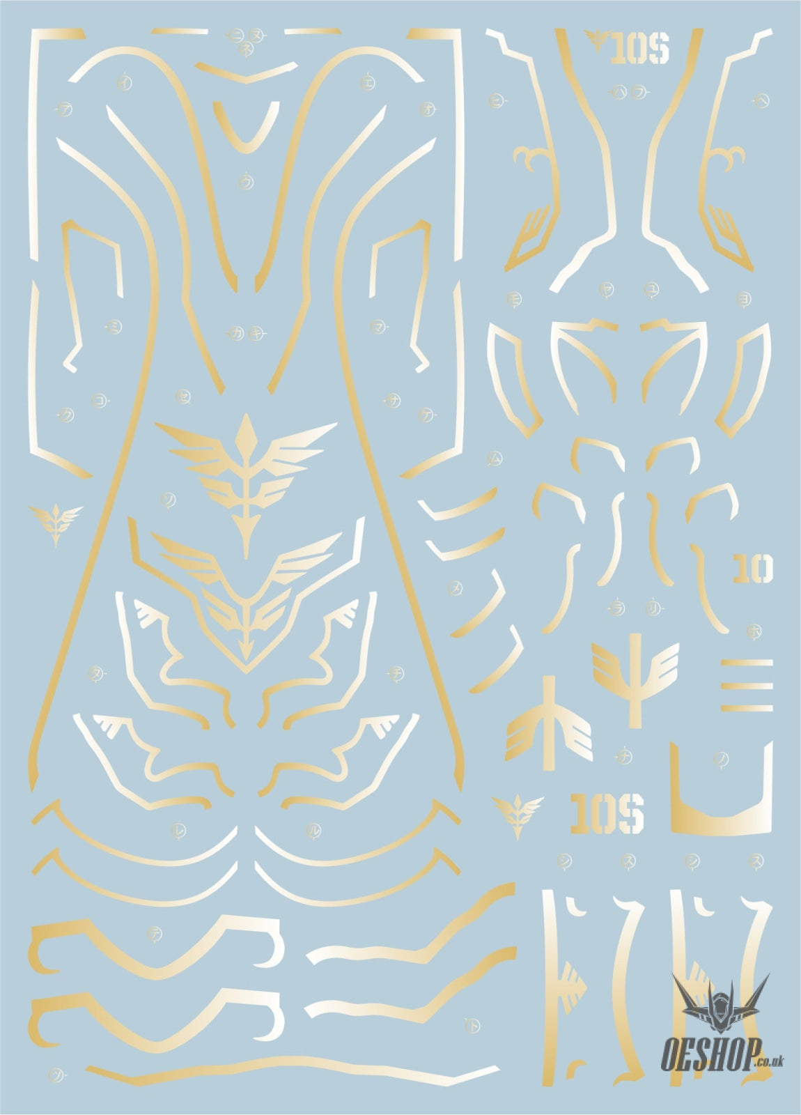 EVO - E-MG166 MG OVA Sinanju(Gilding + UV) Evolution Studio Decals Decals