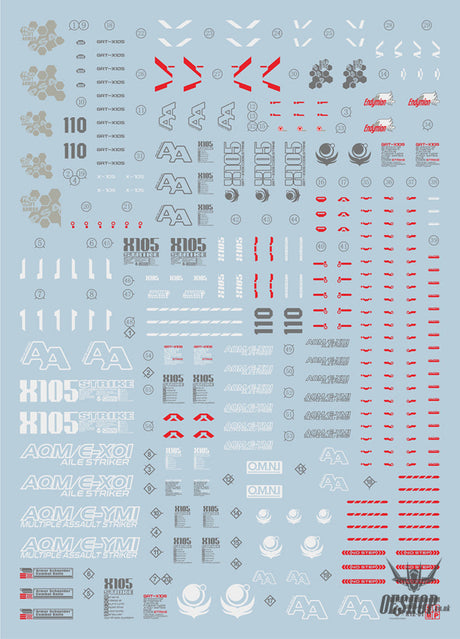 Evo - E-Mg168 (Uv) Mg Strike Gundam Ver.rm Evolution Studio Decals