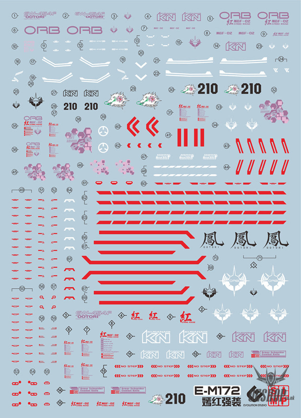Evo - E-Mg172 (Uv) Mg Strike Rouge Mbf-02 Evolution Studio Decals
