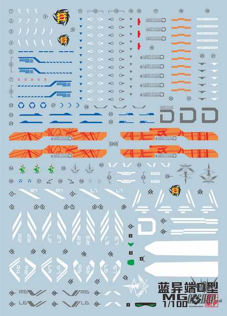 Evo - E-Mg182 (Uv) Mg Astray Blue Frame D Evolution Studio Decals