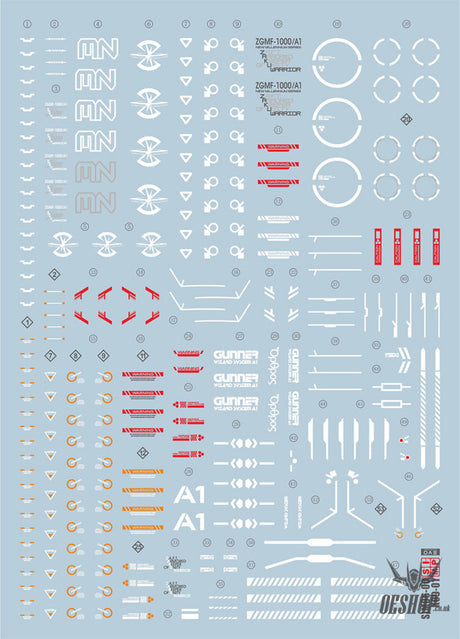 Evo - E-Mg209 (Uv) Mg Gunner Zaku Warrior Evolution Studio Decal Decals