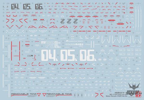 Evo - E-Mg211 (Uv) Mg Full Armor Zz Gundam Evolution Studio Decals