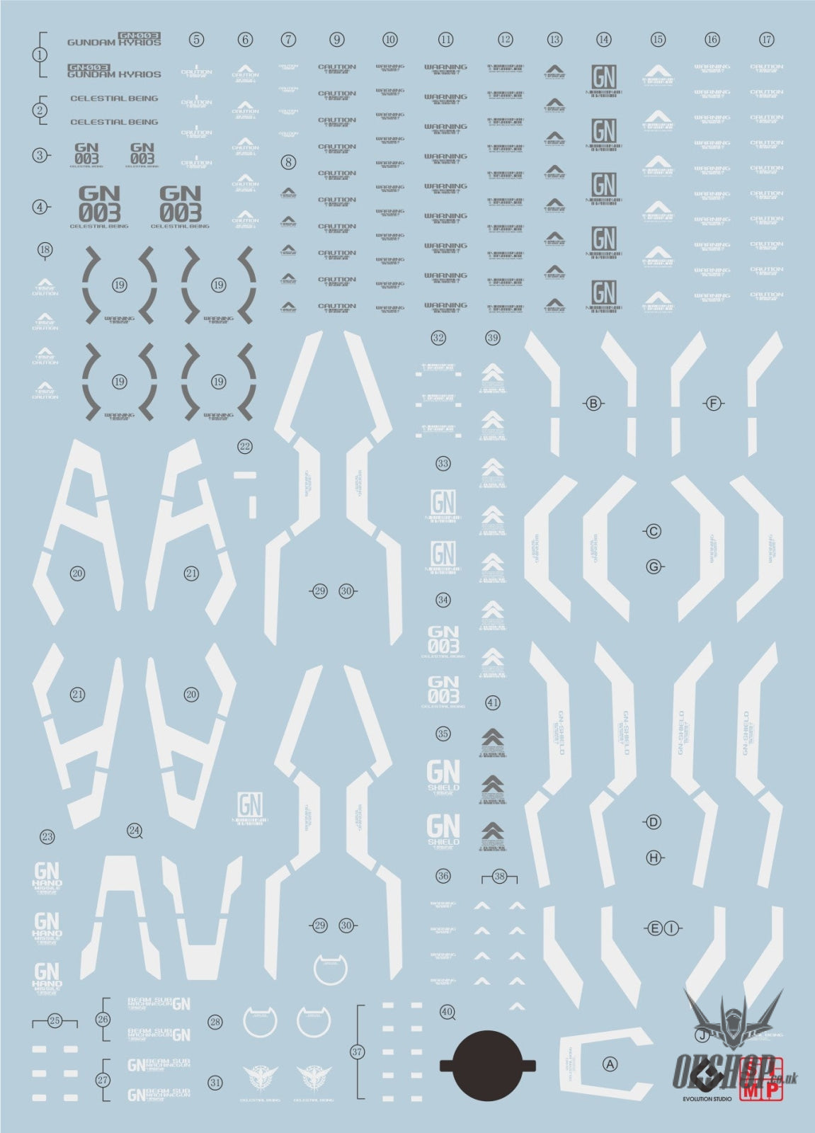 EVO - MG Gundam Kyrios E-MG212 Evolution Studio Decals Evolution Studio 3.59 OEShop