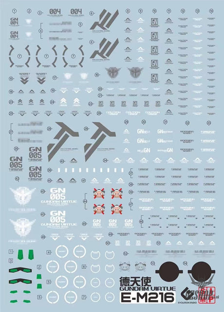Evo - E-Mg216 (Uv) Mg Gundam Virtue Evolution Studio Decals