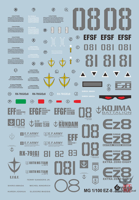 Evo - E-Mg33 (Uv) Mg Gundam Ez-8 Evolution Studio Decals