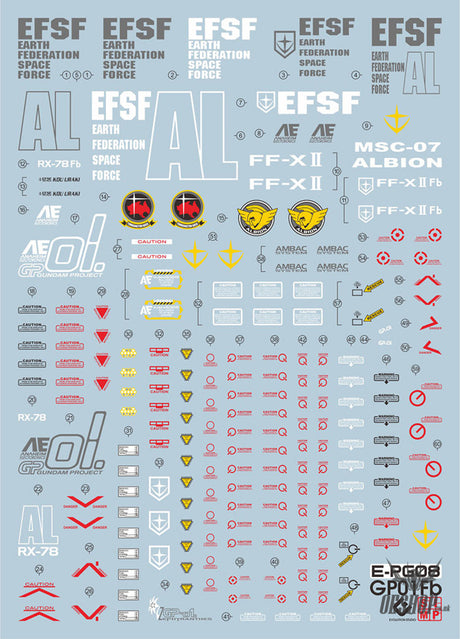 Evo - E-Pg08 (Uv) Pg Gundam Gp01Fb Evolution Studio Decals