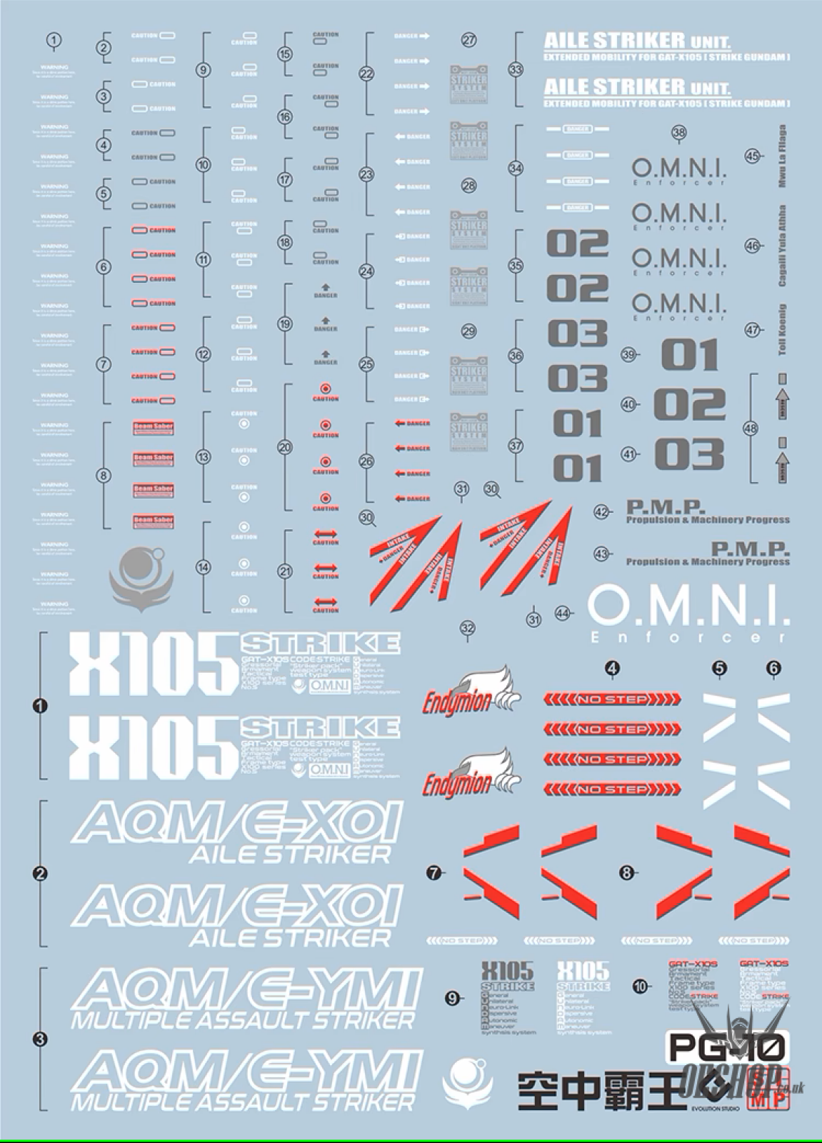 Evo - E-Pg10 (Uv) Pg Sky Grasper Evolution Studio Decals