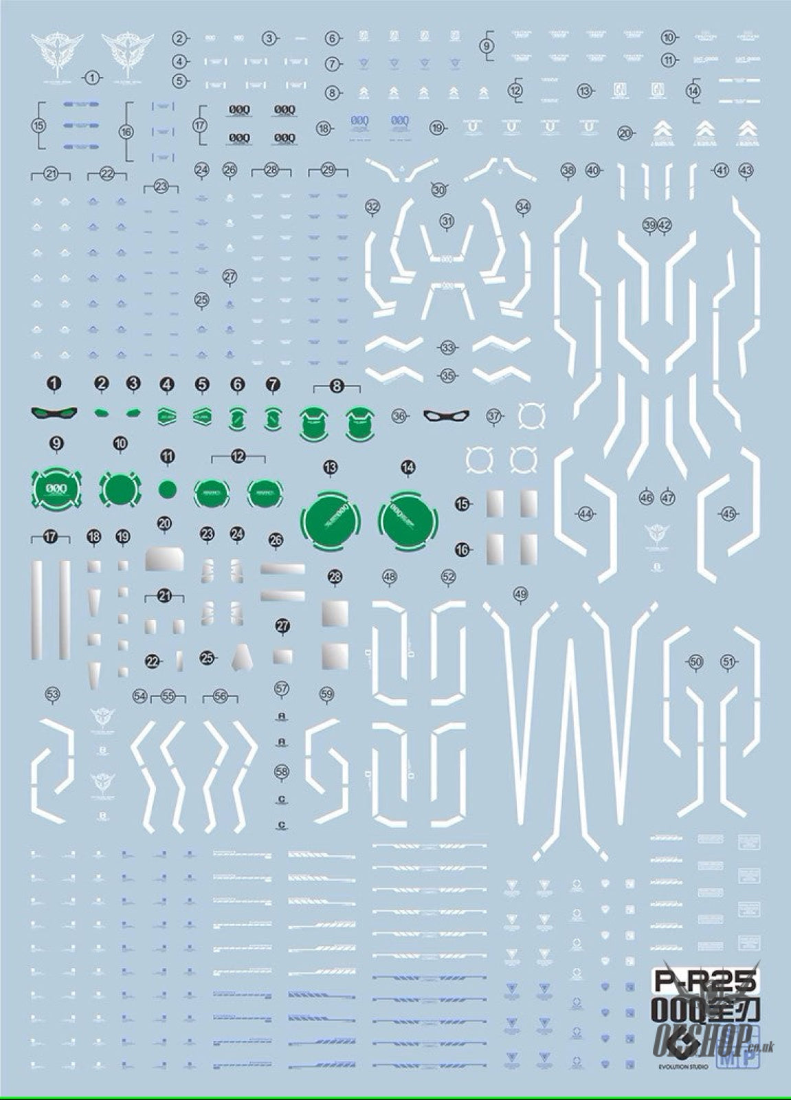 Evo E-R25 Rg 00Q Full Saber Uv Evolution Studio Decals