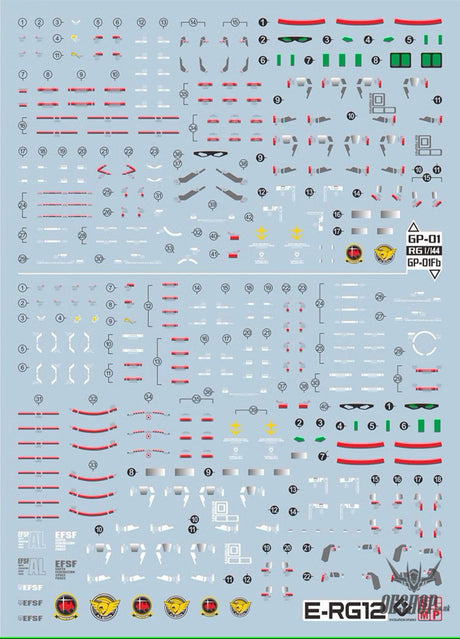 Evo - E-Rg12 Rg Gundam Gp01+Gp01Fb Evolution Studio Decals