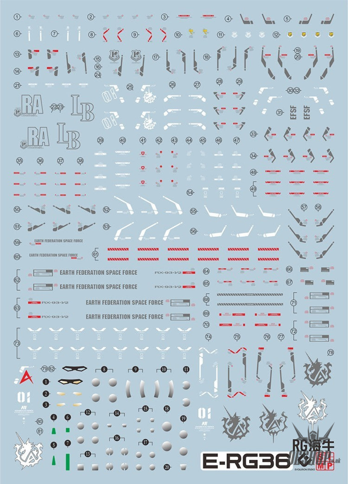 EVO - RG RX-93-V2 Hi-V Gundam E-RG36 Evolution Studio Decals Evolution Studio 3.59 OEShop