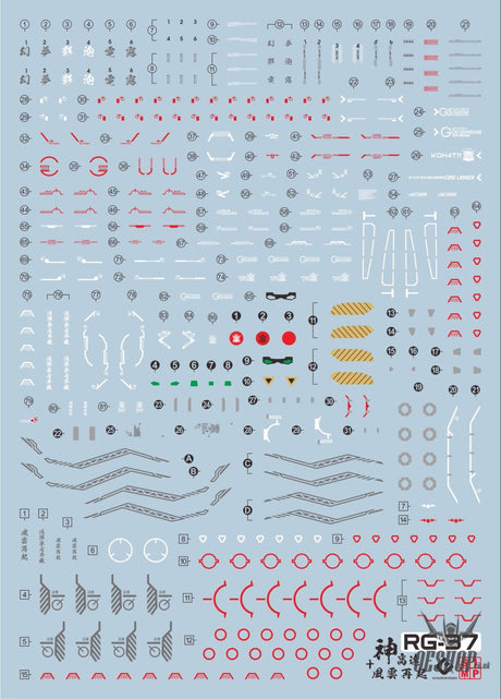 Evo - E-Rg37 Rg God Gundam Evolution Studio Decals