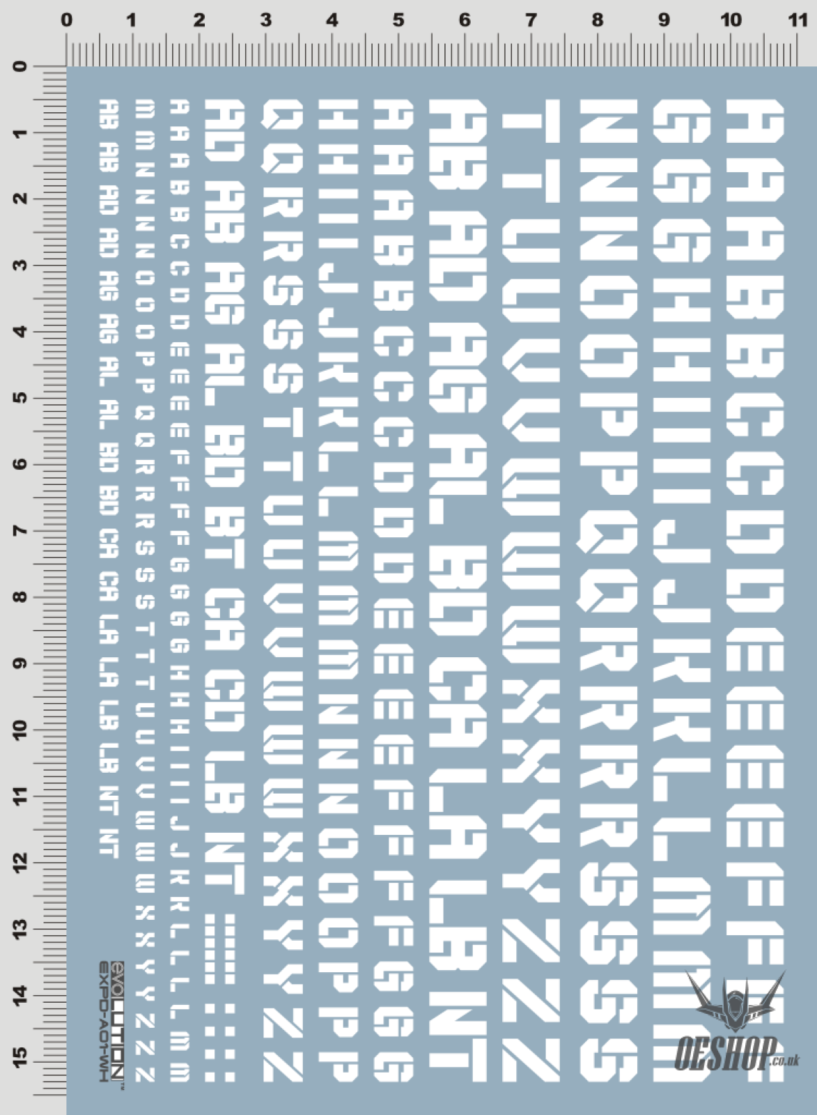 Evo - Expd Trd Hiq Model Letters Numbers Evolution Studio Decals Expd-W (White) (Uv)