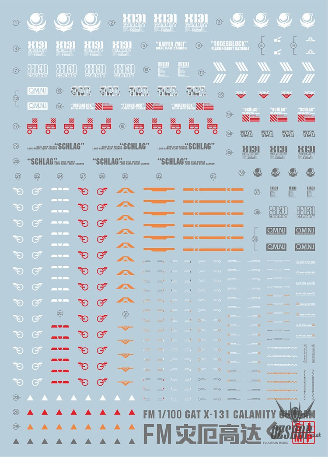 EVO- MG Calamity Gundam FRS01 Evolution Studio Decals Evolution Studio 3.59 OEShop