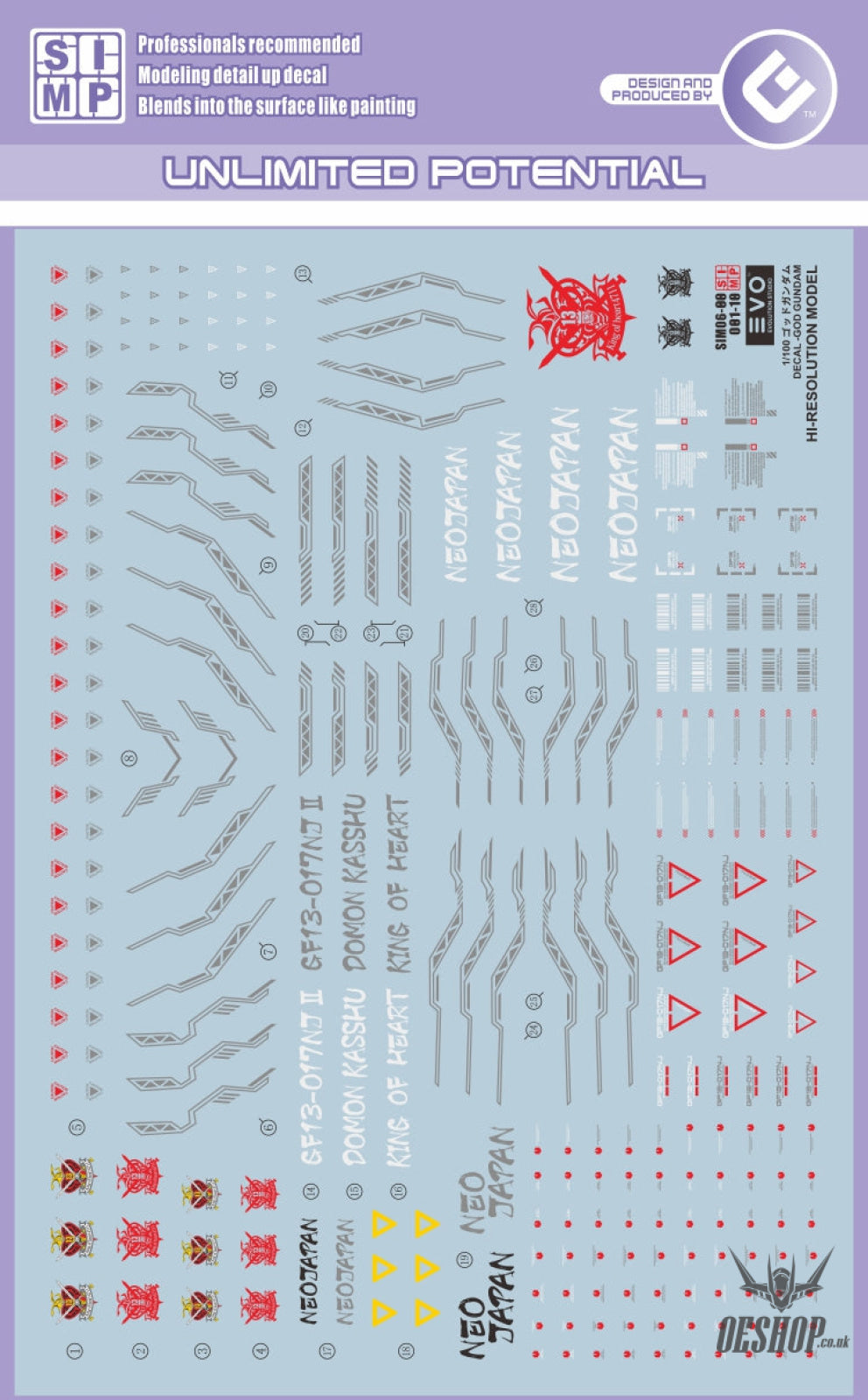 Evo - Hirm-1 (Uv) Hirm God Gundam Evolution Studio Decals