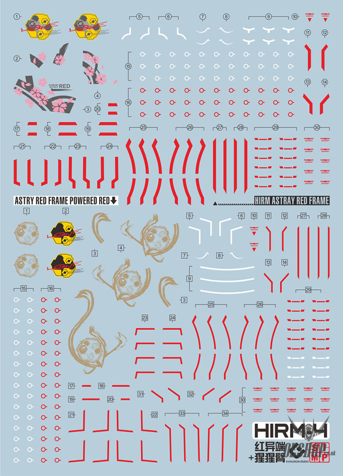 Evo - Hirm-4 (Uv) Hirm Astray Red Frame+Powered Evolution Studio Decals