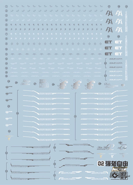 EVO - MGEX-02 MGEX Strike Freedom Evolution Studio Decals Decals