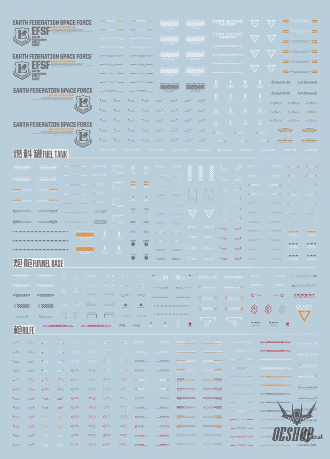 EVO - YJL 1/100 RX-93-v2 Hi-v Gundam Conversion Kit GK-1 Evolution Studio Decals Evolution Studio 10.46 OEShop