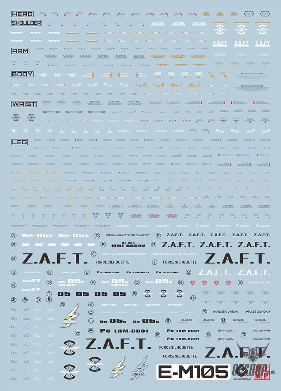EVO - YJL 1/100 Force Impulse Gundam Conversion Kit GK-2 Evolution Studio Decals Evolution Studio 6.58 OEShop