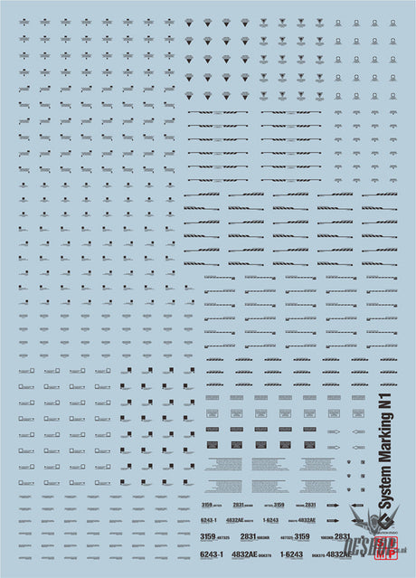 Evo - Sp-Smn1 System Marking Evolution Studio Decals Sp-N1B Smn1 Black (Highest Clear Decal Ever)