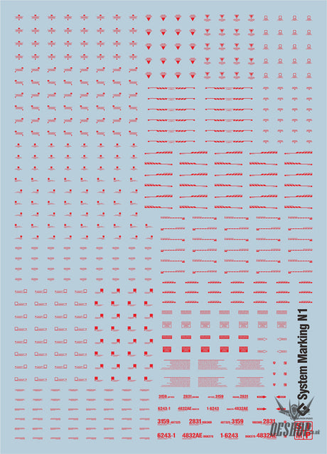 Evo - Sp-Smn1 System Marking Evolution Studio Decals Sp-N1R Smn1 Red (Highest Clear Decal Ever)