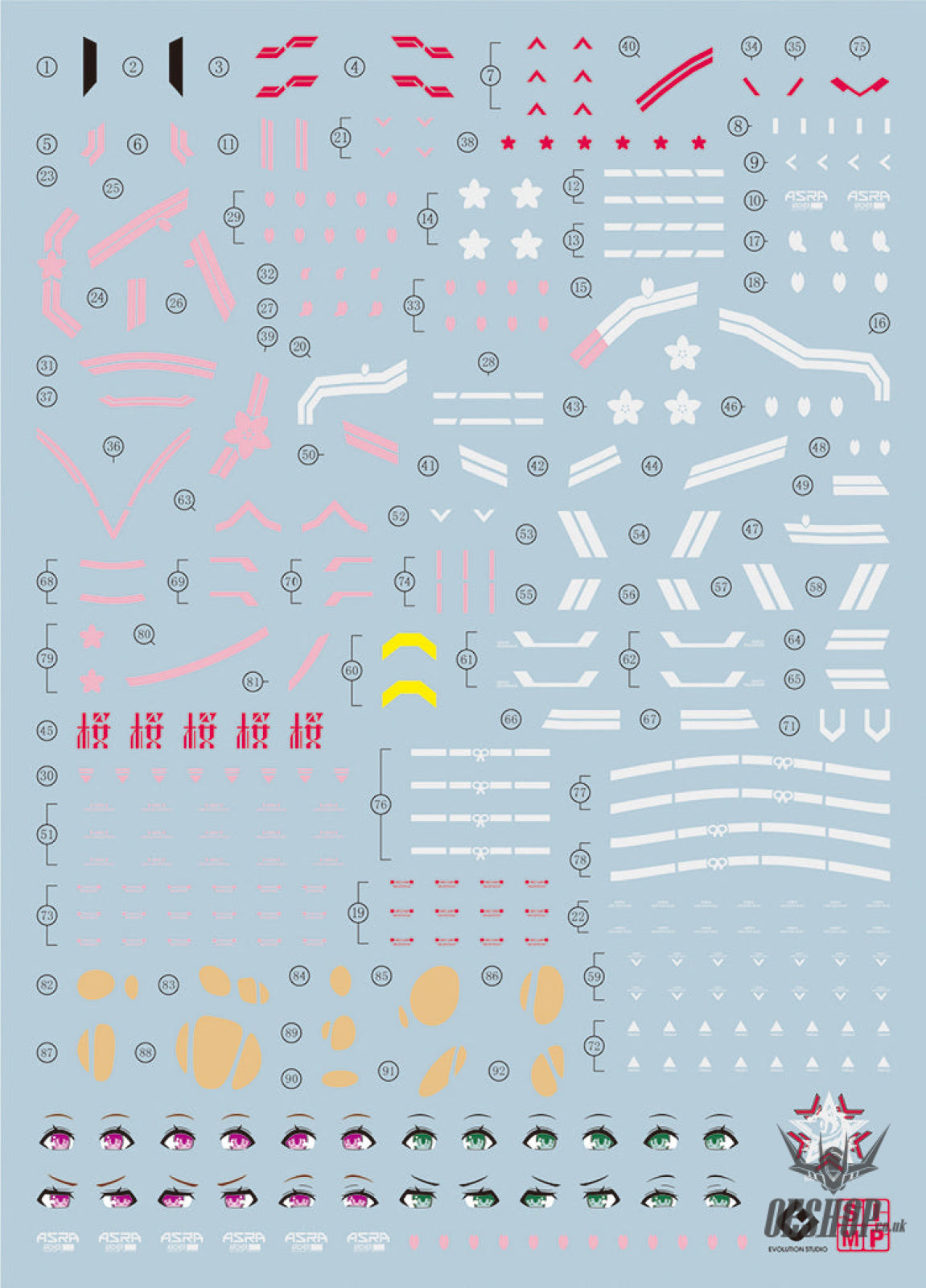 Evo - Sp-So Frame Arms Girl Megami Device Asra Archer Ouki Evolution Studio Decals