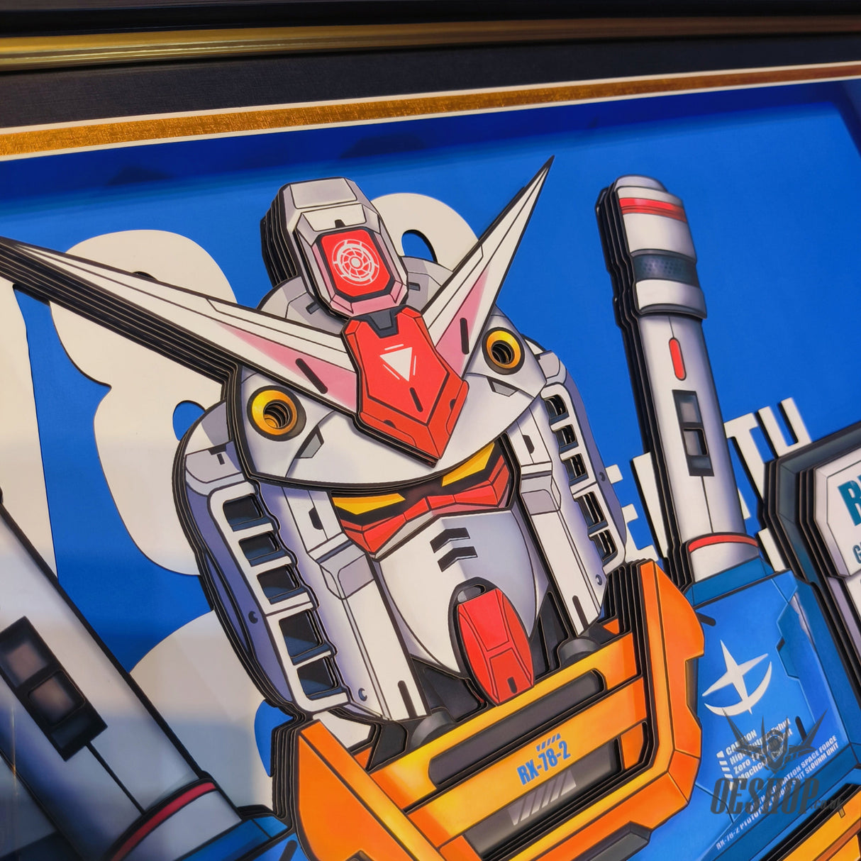 Framed Arts Handmade 3D Decor Paper Art RX-78-2 Picture Picture Frames